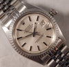 Rosy Brown Rolex Datejust 1603 Vintage 1976 Silver Sunburst Pie Pan Dial Mens Watch....36mm