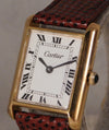 Dim Gray Cartier Tank Manual Wind 18k Gold Electroplated Vintage 1970's Mens Watch....23mm