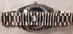 Dark Gray Bulova Super Seville Day Date SS Vintage 1980 Swiss Automatic Mens Watch....36mm