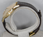 Dark Gray Lord Elgin Chevron Jump Hour Direct Read Vintage 1950's Mens Watch....31mm