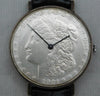 Slate Gray Morgan Silver Dollar Coin Watch Vintage 1921 Quartz Movement....38mm