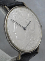 Light Slate Gray Morgan Silver Dollar Coin Watch Vintage 1921 Quartz Movement....38mm