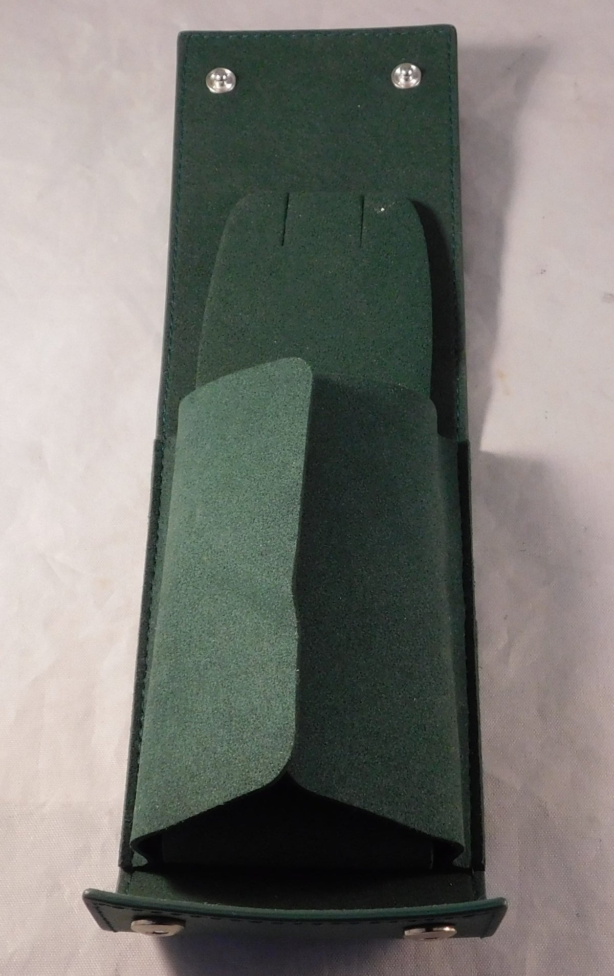 Light Gray Rolex Authentic Service Center Premium Version 2021 Green Leather Travel Pouch