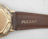 Light Gray Pulsar Time Computer P3 Date Command 1973 14k Gold Filled Mens Watch....38mm
