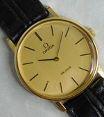 Dark Khaki Omega DeVille Classic 17 Jewel Calibre 625 Manual Wind Gold Dial Mens Watch....32mm
