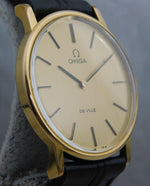 Dim Gray Omega DeVille Classic 17 Jewel Calibre 625 Manual Wind Gold Dial Mens Watch....32mm