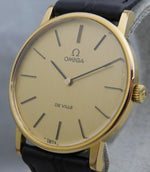 Rosy Brown Omega DeVille Classic 17 Jewel Calibre 625 Manual Wind Gold Dial Mens Watch....32mm