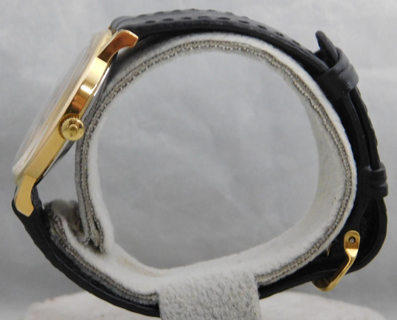 Dark Gray Omega DeVille Classic 17 Jewel Calibre 625 Manual Wind Gold Dial Mens Watch....32mm