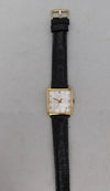 Dark Gray Piaget Classic 18k Gold Plated Case Silver Dial Vintage 1940's Mens Watch....29mm