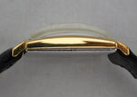 Slate Gray Piaget Classic 18k Gold Plated Case Silver Dial Vintage 1940's Mens Watch....29mm