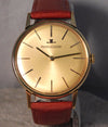 Dark Slate Gray Jaeger LeCoultre Classic 9k Solid Yellow Gold 1974 Serviced Mens Watch....33mm