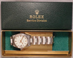Dark Slate Gray Rolex Oysterdate Precision 6694 Vintage 1978 Stainless Steel Mens Watch....34mm