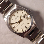 Gray Rolex Oysterdate Precision 6694 Vintage 1978 Stainless Steel Mens Watch....34mm