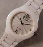 Rosy Brown Oniss Paris Elegant Slim White Ceramic Watch With Box, Tag, and Manual....32mm