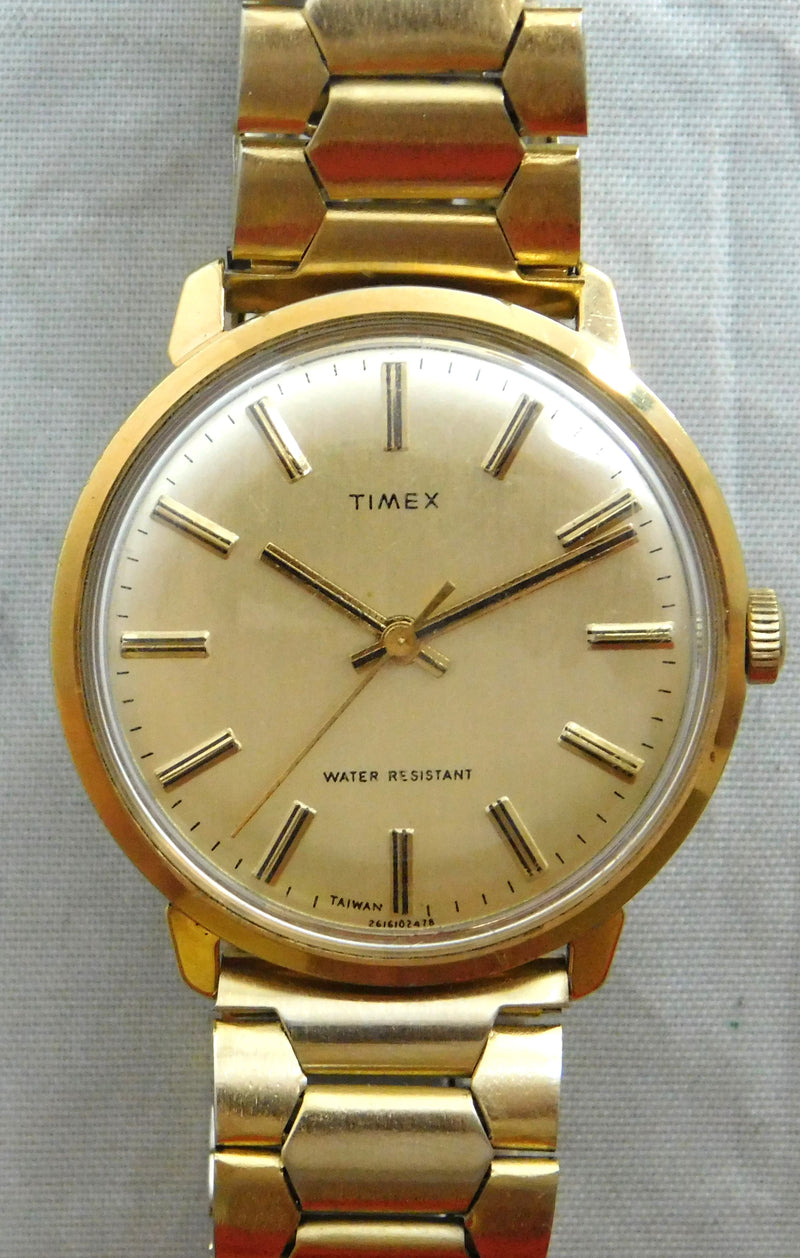 Rosy Brown Timex Marlin Manual Wind Light Champagne Dial Vintage 1978  Mens Watch....33mm