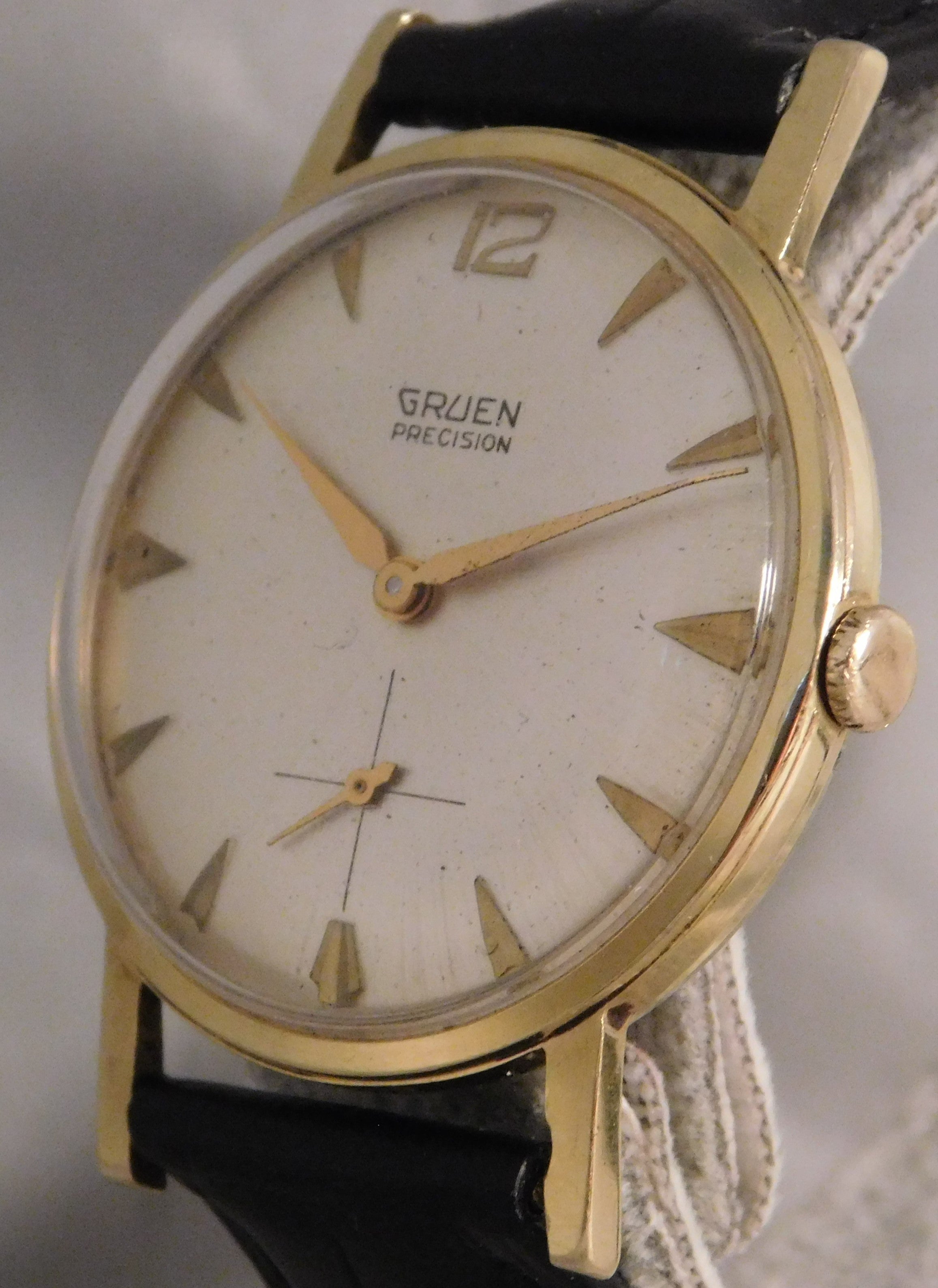 Gruen precision sale gold watch