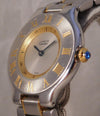 Slate Gray Cartier Must De Cartier 21 Two Tone Ref. 1330 Vintage 1990's Mens Watch....31mm