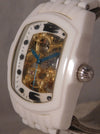 Dim Gray Invicta Lupah Model 1127 Solid White Ceramic Manual Wind Mens Watch....33mm