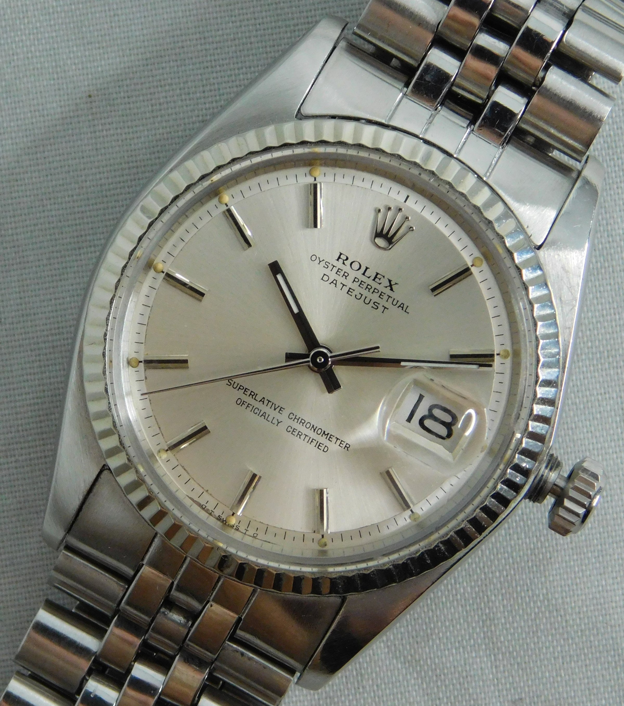 Rolex 1601 hotsell silver dial