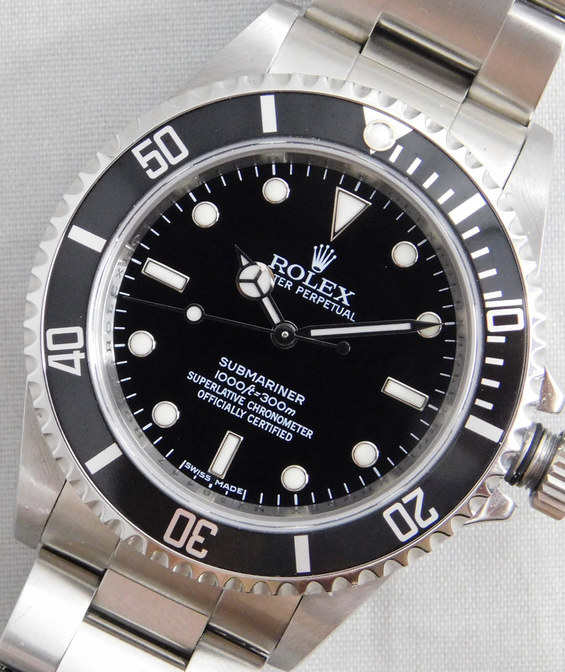 Gray Rolex Submariner No Date 14060M SS Black Dial Vintage 2008 Mens Watch....40mm
