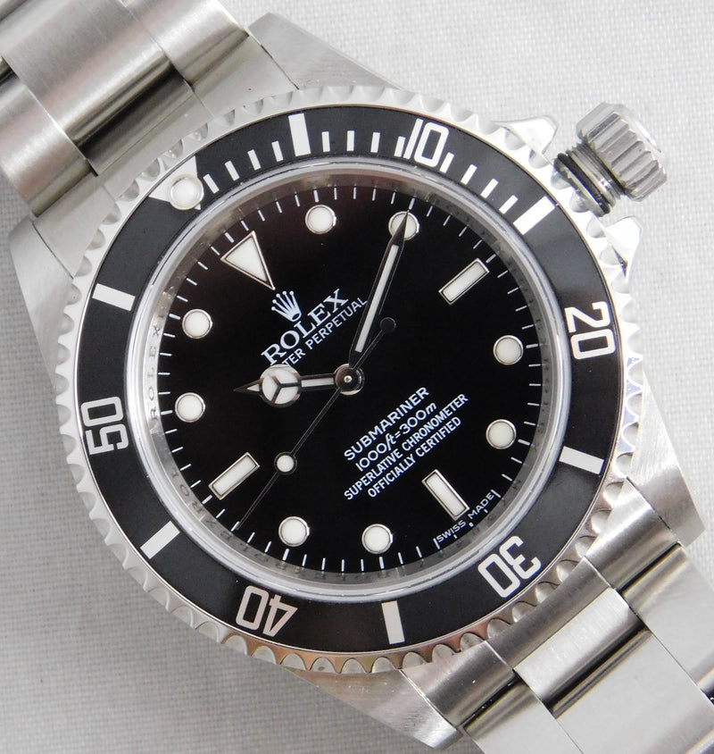 Gray Rolex Submariner No Date 14060M SS Black Dial Vintage 2008 Mens Watch....40mm