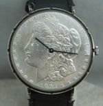 Slate Gray Morgan Silver Dollar 1921 Coin Watch Swiss 17 Jewel Manual Wind Movement....38mm