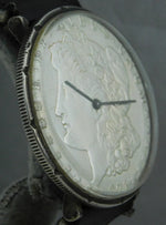 Dark Slate Gray Morgan Silver Dollar 1921 Coin Watch Swiss 17 Jewel Manual Wind Movement....38mm