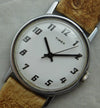 Light Slate Gray Timex Mercury/Sprite White Dial SS Vintage 1975 Manual Wind Mens Watch....33mm