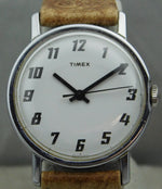 Dim Gray Timex Mercury/Sprite White Dial SS Vintage 1975 Manual Wind Mens Watch....33mm