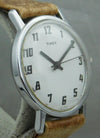 Slate Gray Timex Mercury/Sprite White Dial SS Vintage 1975 Manual Wind Mens Watch....33mm
