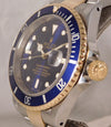 Rosy Brown Rolex Submariner Bluesy 16613 Vintage 2000 18k Solid Gold/SS Mens Watch....40mm