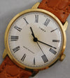 Rosy Brown Timex Marlin White Roman Numeral Dial Vintage 1976 Manual Wind Mens Watch....34mm