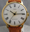 Light Slate Gray Timex Marlin White Roman Numeral Dial Vintage 1976 Manual Wind Mens Watch....34mm