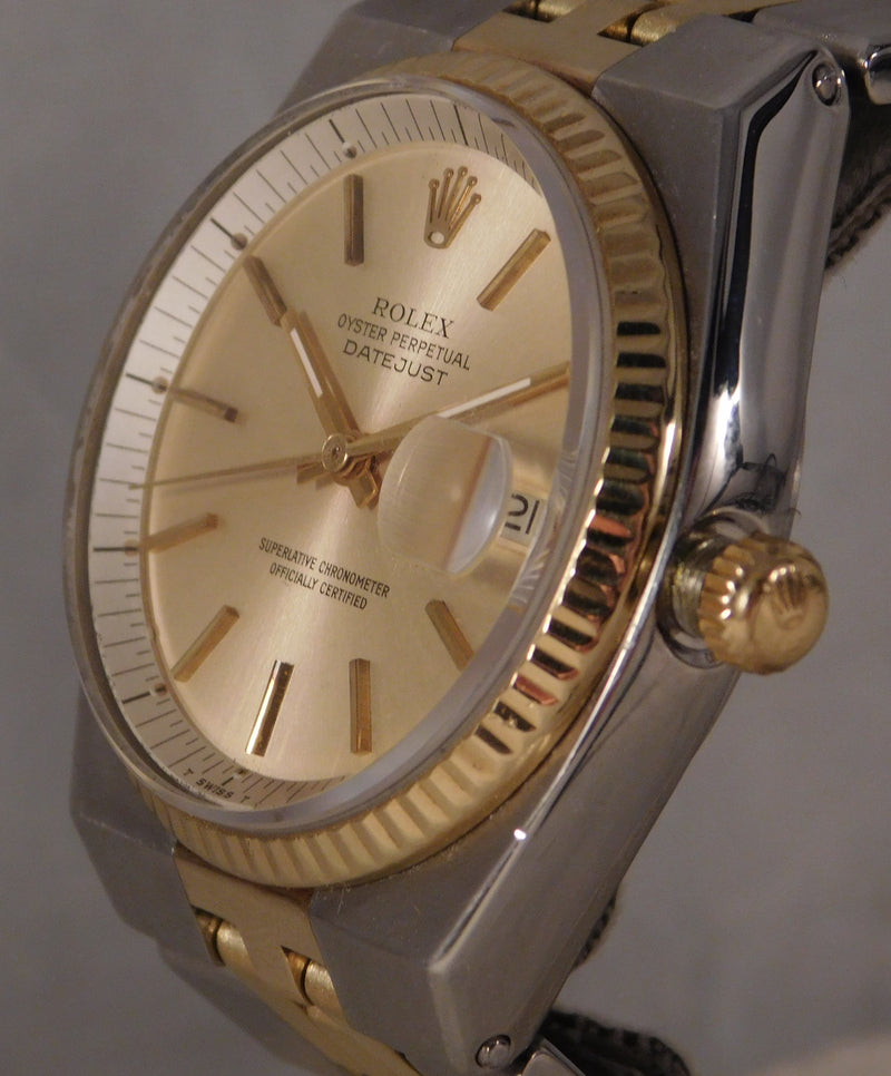 Dim Gray Rolex Datejust Ref. 1630 "Rare Bird" 14k Solid Gold/SS Mens Watch....36mm