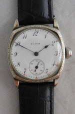 Light Slate Gray Elgin Classic Deco Circa 1911 Stainless Steel Manual Wind Mens Watch....32mm