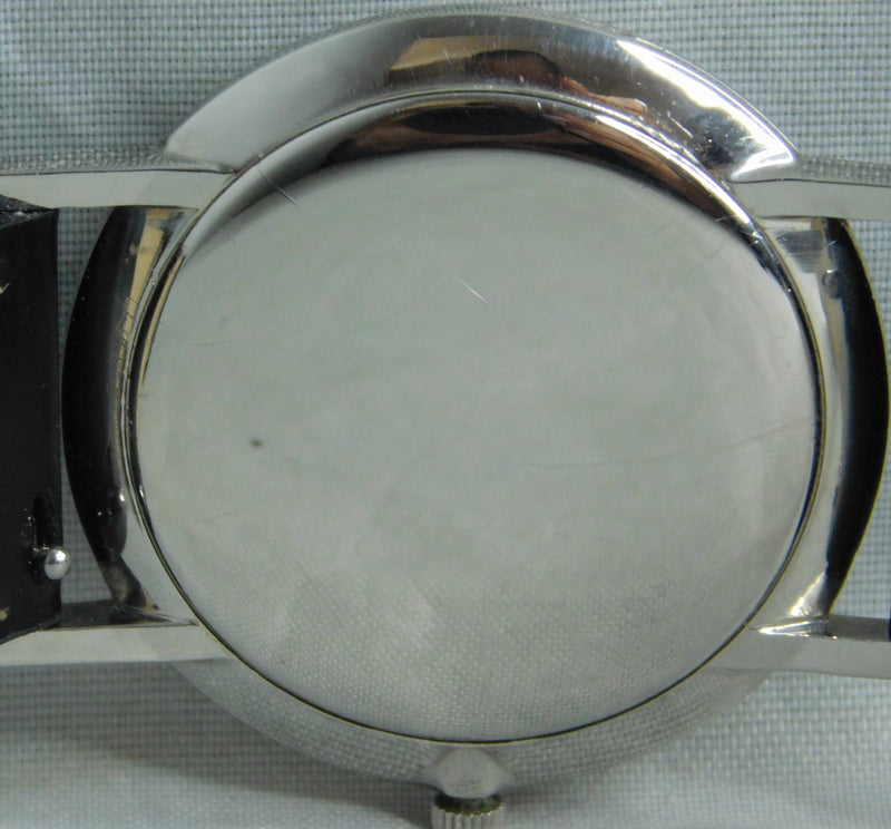 Light Slate Gray Gruen Precision Swiss Made SS Manual Wind Silver Dial 1950's Mens Watch....33mm