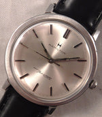 Slate Gray Hamilton Thin-O-Matic Stainless Steel Micro Rotor Automatic Mens Watch....34mm