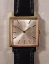 Rosy Brown Girard Perregaux Classic Square SS Manual Wind Big Size 1960's Mens Watch....29mm