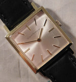 Rosy Brown Girard Perregaux Classic Square SS Manual Wind Big Size 1960's Mens Watch....29mm