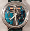 Dark Gray Bulova Accutron Spaceview 214 M6 SS Vintage 1966 Tuning Fork Mens Watch ....34mm