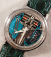 Dark Gray Bulova Accutron Spaceview 214 M6 SS Vintage 1966 Tuning Fork Mens Watch ....34mm