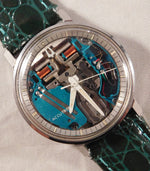 Gray Bulova Accutron Spaceview 214 M6 SS Vintage 1966 Tuning Fork Mens Watch ....34mm