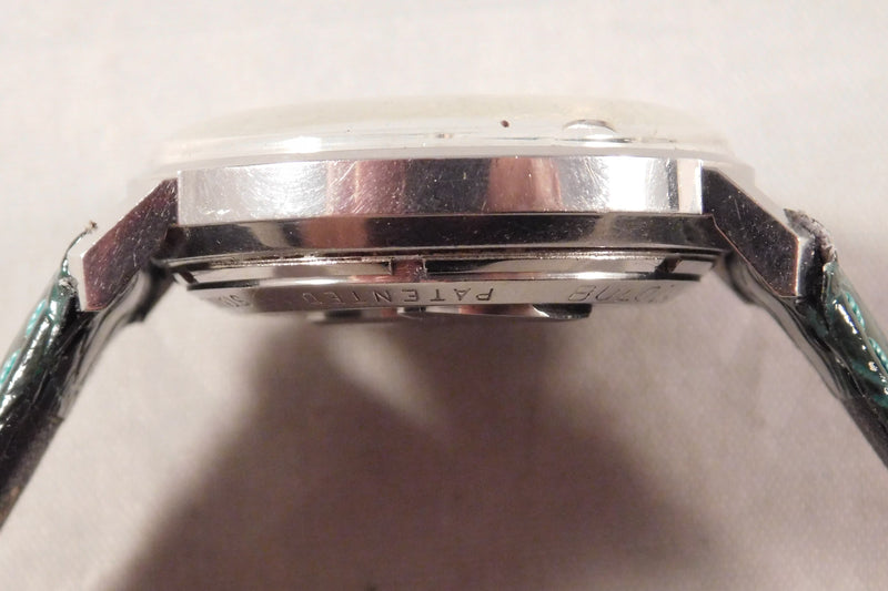 Light Gray Bulova Accutron Spaceview 214 M6 SS Vintage 1966 Tuning Fork Mens Watch ....34mm