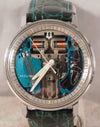 Rosy Brown Bulova Accutron Spaceview 214 M6 SS Vintage 1966 Tuning Fork Mens Watch ....34mm