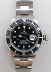 Gray Rolex Submariner 16610 Black Dial Black Bezel SS Circa 2000 Mens Watch....40mm