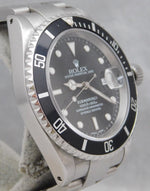 Dark Gray Rolex Submariner 16610 Black Dial Black Bezel SS Circa 2000 Mens Watch....40mm