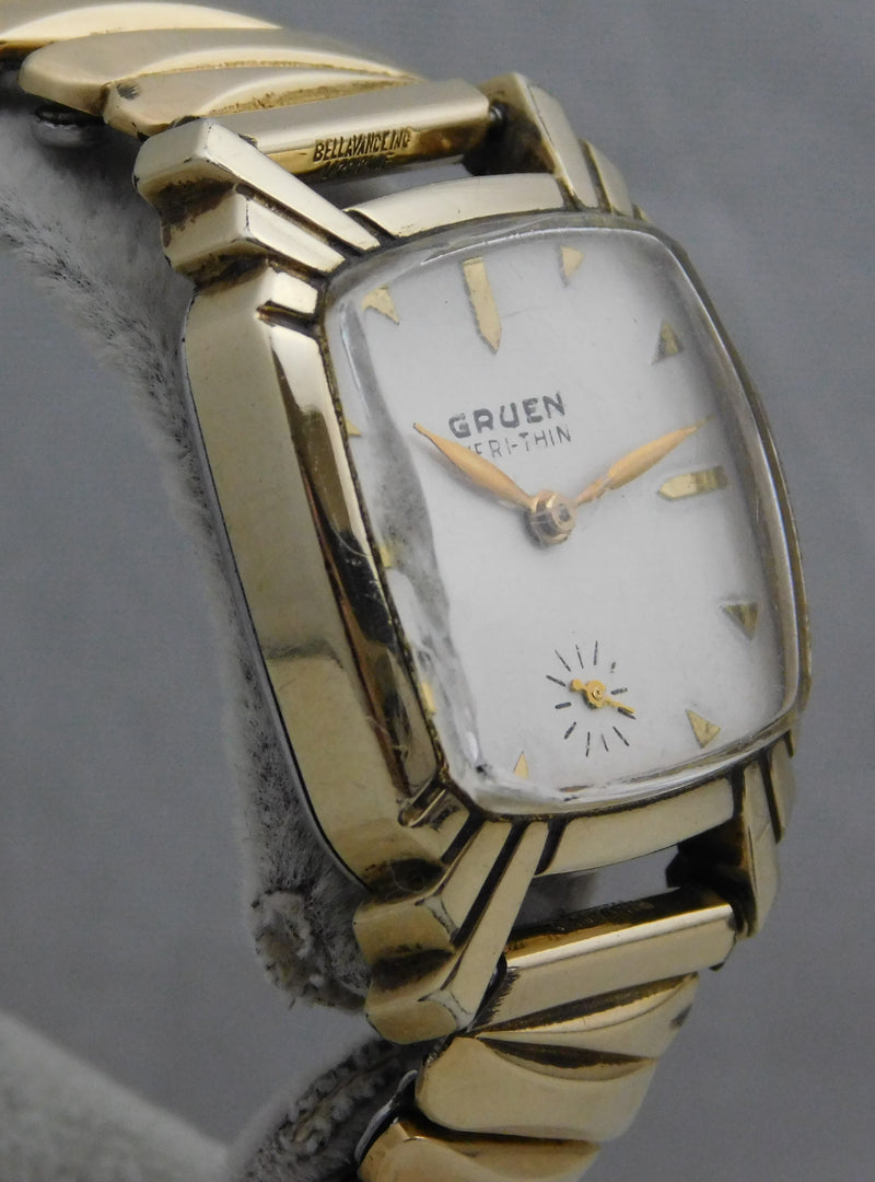 Dim Gray Gruen Veri-Thin 10k Gold Filled Circa 1940's Manual Wind Mens/Womens Watch....27mm