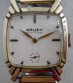 Light Slate Gray Gruen Veri-Thin 10k Gold Filled Circa 1940's Manual Wind Mens/Womens Watch....27mm