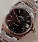 Rosy Brown Rolex Tudor Prince-Quartz Oysterdate 84100 "Rare Bird" 1980'S Mens Watch....34mm