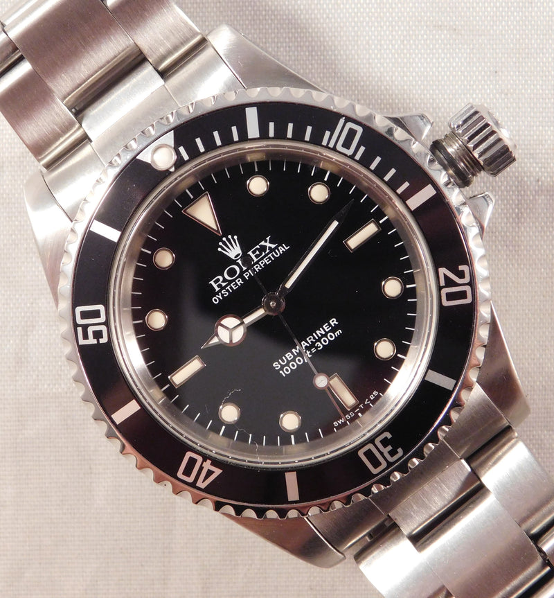 Black Rolex Submariner No Date 14060 SS Black Dial Vintage 1990 Mens Watch....40mm